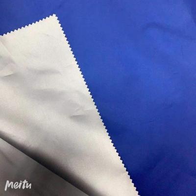 China Waterproof 190T Taffeta Top Solid Dyed Coating 100% Polyester Fabric Silver With WR For Tent/Tarp/Tent and Car/Motorcycle for sale