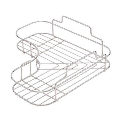 China Wall Mounted Type For Hotel Bathroom Storage Rack Self Adhesive Stainless Steel Bathroom Shower Caddy Basket for sale