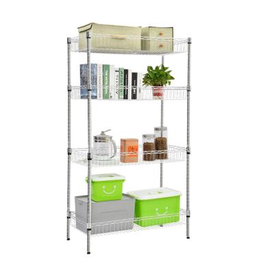 China Sustainable Furniture Storage Shelves Shelving Home Storage Rack Shelf Chrome Wire Shelving for sale