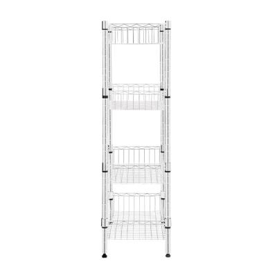 China Modern Metal Rolling Storage Rack Metal Locker Mobile Home Rolling Storage Shelf Racks for sale