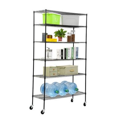 China NSF Custom Sustainable Metal Storage Racking Wire Kitchen Shelving Racks With Wheels for sale