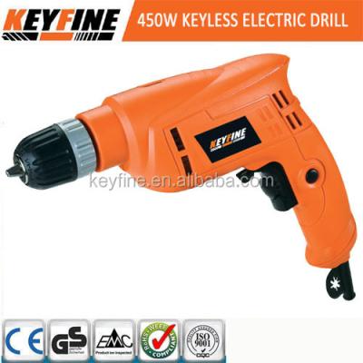 China The Drilling Works on Alibaba Good Quality 450W Wholesale Family Woodworking 10mm Electric Hand Drill for sale