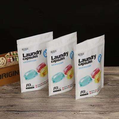 China Customized Design Shape Plastic Bag Moisture Proof Holder Up Pouch Doybag Zipper For Laundry Gel Beads Detergent And Other Special Purpose Bags for sale