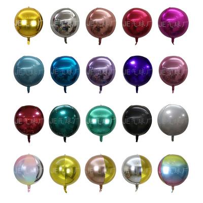 China 2022 Indoor Decoration Cheap Price Indoor Mylar Foil Helium 22inch Round Shape 4D 3D Nylon Giant Colorful Balloon For Valentines Birthday Decoration for sale