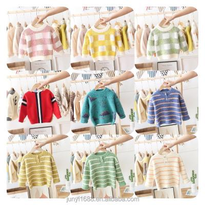 China Autumn Winter Boys Girls Sweater OEM Cartoon Letter Animal Knitted Pullover Sweaters Wholesale Anti-Shrink Baby Kids Child Fashion Clothes for sale