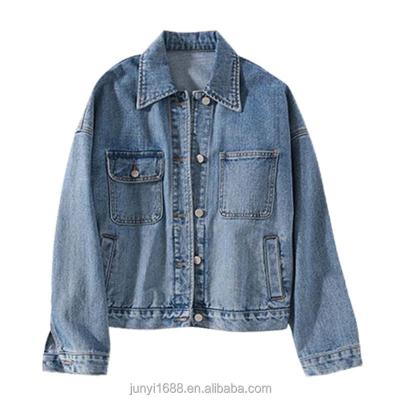 China 2022 Latest Design Wholesale Blue Casual Fashion Women's Breathable Denim Jacket for sale