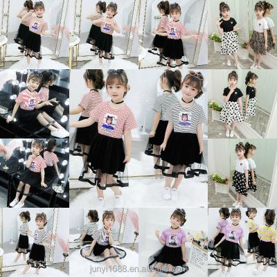 China Anti-wrinkle kids girl apparel kids clothes bridesmaids dress with floral print custom wholesale wear seller designers summer kids for sale