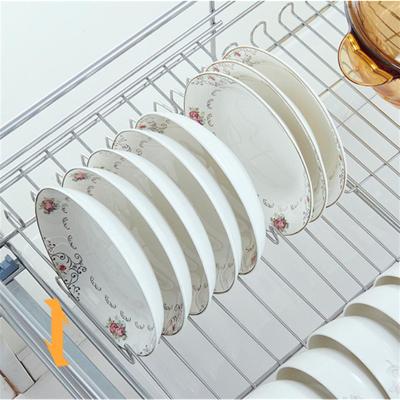 China Sustainable Kitchen Basket Pull Out Accessories Tableware Organizer Kitchen Cabinet Drawer Basket Buffet Drawer Sliding Basket for sale