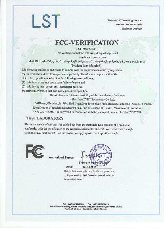 FCC - Shenzhen Zyht Technology Co., Ltd.