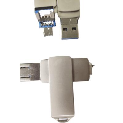 China New Android Rectangle Applicable Mobile Phone U Disk Custom Logo 3 In 1 OTG USB Flash Drive 64G 32G for sale