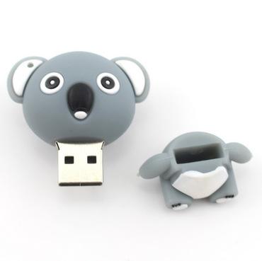 China Expand Memory 8gb 16gb 32gb 64gb Custom USB 2.0 Koala Shape Cute Animal PVC USB Driver for sale