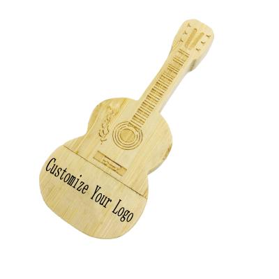 China Guita Shape Factory Made Music Gift Guitar Shaped Usb Drive 8G 16GB 32GB 64GB Instant Pen Drive Natural Wood Guitars Model Memory Stick for sale