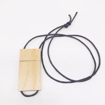 China Swivel New Design Natural Wood Lanyard Pendrive 64gb Memory Key Chain Stick for sale