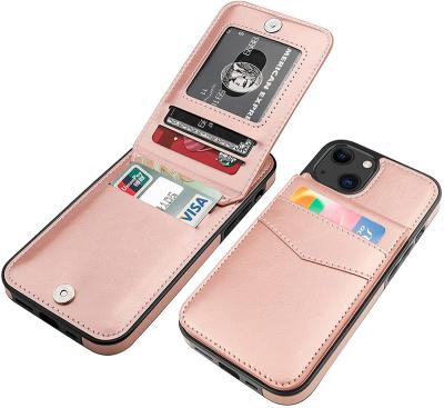 China Shockproof Phone Case Wallet with Credit Card Holder, Premium Leather Magnetic Clasp Kickstand Resistant Cover Device for sale