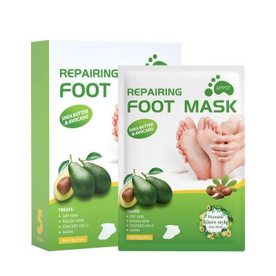 China Natural Ingredients Wholesale Foot Film Niacinamide Shea Butter Avocado Moisture Repair Foot Care Foot Mask for sale