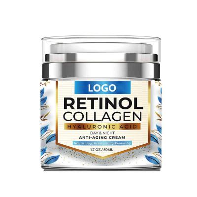 China Private Label Anti Aging Day and Night Anti Aging Remove Wrinkle Retinol Collagen Hyaluronic Acid Face Moisturizing Cream for sale