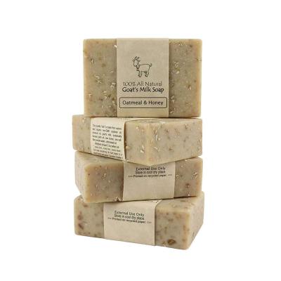 China Natural Organic Handmade Oatmeal Cleansing Base Honey Goat Milk Soap Base Private Label Wholesale for sale