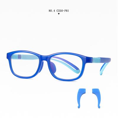 China Round Frame LIGHT STRIP TR90 Optical Glasses For Boys And Girls Blue Light Blocking Removable Adjustable Temples Glasses for sale