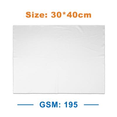 China Popular 40*30cm 195 Gsm BIG SIZE Customized Logo Printed Microfiber Cleaning Cloth Soft Cleaning Cloths for sale