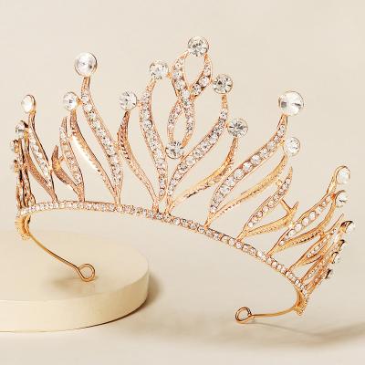 China Hot Selling Environmentally Friendly Rhinestone Crystal Crown Hair Jewelry For Bridal Wedding Hair Accessories Carnival Party for sale