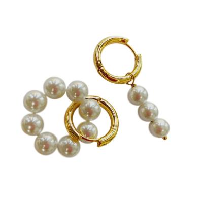 China FASHIONABLE 2022 new designs bead round handmade circle beaded earrings for women for sale