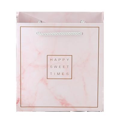 China Recycled Materials Custom Logo Luxury Boutique Small Medium Design Marble Design Wedding Apparel Retail Jewelry Shopping Paper Gift Bag for sale