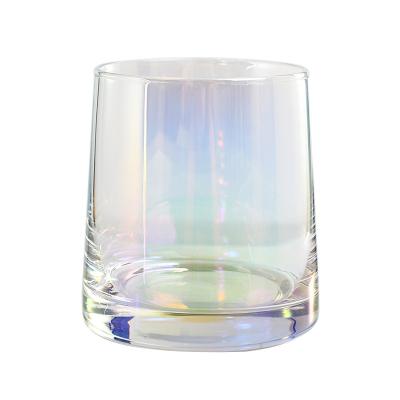 China High Temperature Resistance Sky and Earth Temperature Resistance Crystal Diamond Whiskey Rock Oblique Glass Cup Lead-free Creative Whiskey Cocktail Glass for sale