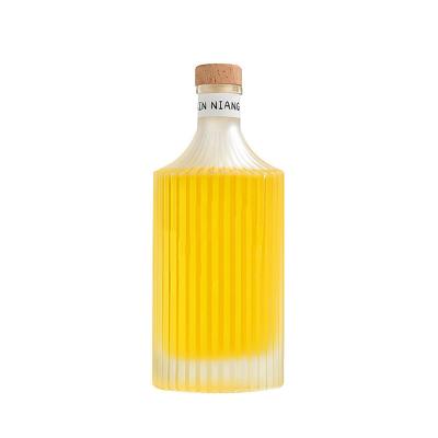 China Eco-friendly Recyclable Single Shaped Custom Empty Glass Wine Liquor Bottle Antique Fancy Gift 250ml 500ml for sale