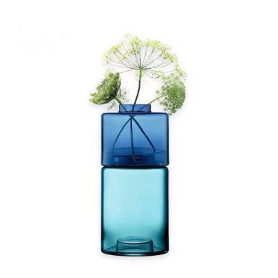 China Eco-Friendly Custom Modern Colorful Borosilicate Bud Glass Vase For Flower Arrangements Home Decorative for sale