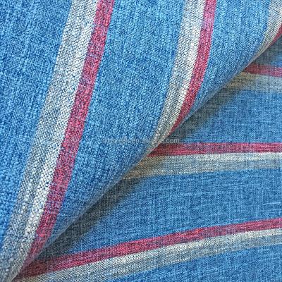 China Customize new plain linen or stripe sofa upholstery fabric price per meter for sale