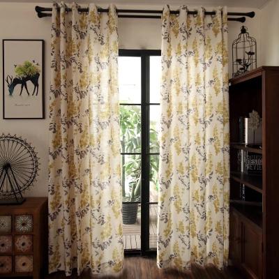 China American Polyester Curtain Sheer Printed Curtain Living Room Beads Curtain Shrink-Resistant for sale