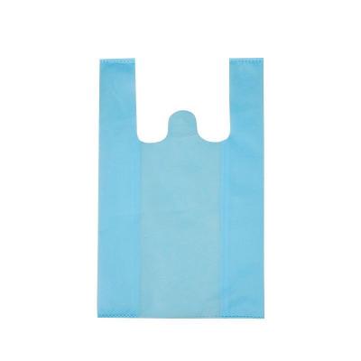 China Eco-Friendly Wholesale Custom Foldable T-shirt Bag Handle Shop Reusable Nonwoven Tote Bag For Store for sale