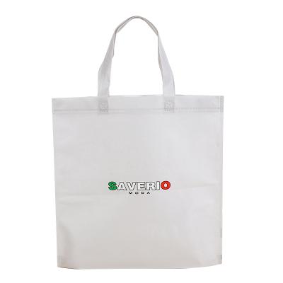 China Factory Sale Reusable Custom White Clothing Shopping Bag Ultrasonic Heat Seal Recycle Nonwoven Carry Bag for sale