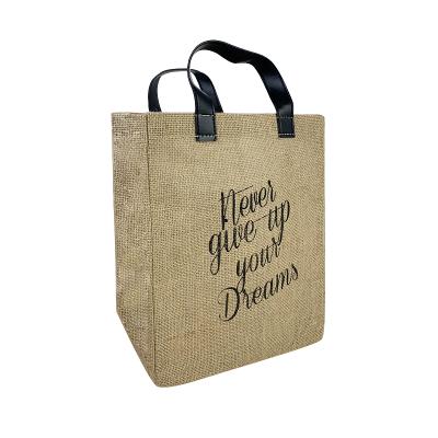 China Factory Wholesale Reusable Jute Shopping Tote Bag Eco Friendly Bag for sale