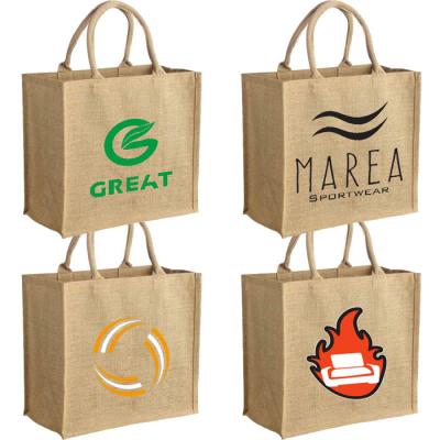 China Wholesale Natural Eco-Friendly Shopping Reusable Carry Jute Tote Bag for sale