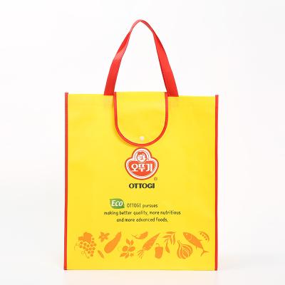 China Factory Cheap Non-woven Folder Bag Eco-Friendly Waterproof Laminated Eco-Friendly Reusable Shop Tote Bag for sale