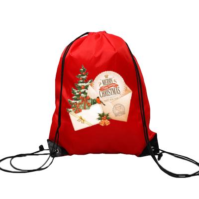 China Manufacturer Wholesale 210D Polyester Drawstring Bag Reusable Eco Friendly Shopping Bag for sale