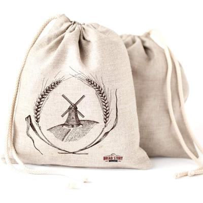 China Small Reusable Custom 100% Organic Cotton Drawstring Cotton Bag with Logo Dust Bag for sale