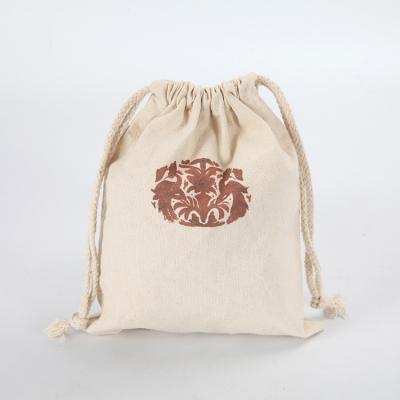 China Reusable Recycle Customized Cotton Canvas Fabric Drawstring Dust Bag for sale