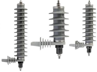 China Metal Oxide Polymer Housing Surge Arrester,Polymeric Lighting Arrester for sale