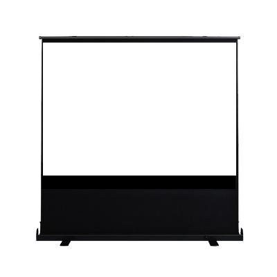 China Manually Pull Up Floor Stand Projection Screen Wholesale High Quality White 60 Inch Pull Up Rasing Floor Screen for sale