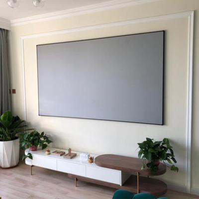 China New Soft Listing 16:9 White 1.2 Cm PVC View Wall 120 Inch High Quality Fixed View Projection Screens for sale