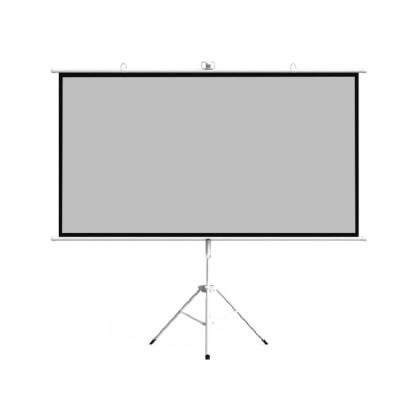 China Wholesale High Quality White Tripod Floor Stand Projection Screen 60-150 Inch Floor Stand Projector Screen for sale