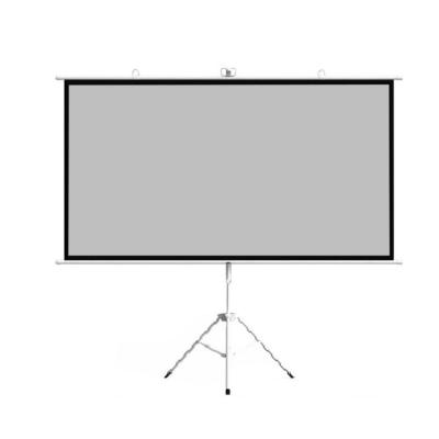 China New Listing High Quality White Outdoor Projector Screen 150 Inch Tripod Floor Stand Projector Screen for sale