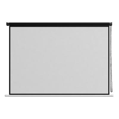 China 100 Inch 4:3 Hd Rolling Manual Curtain Household Wall Mounted Desktop Screen Projector Curtain for sale