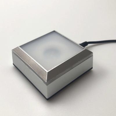 China Europe Changed Color Square Led Light Base For Crystal Acrylic Displaying Battery &USB Powered Crystal Led Light Base Gift for sale