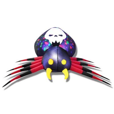 China Party& Giant Inflatable Yard Decorations 2022 Spider For Halloween Party Celebration With Colorful LED Light for sale