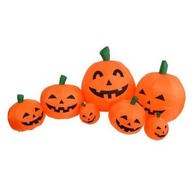 China Outdoor Halloween Party Yard Decorations Inflatable Halloween Pumpkin Set with LED Light for Yard Decorations for sale