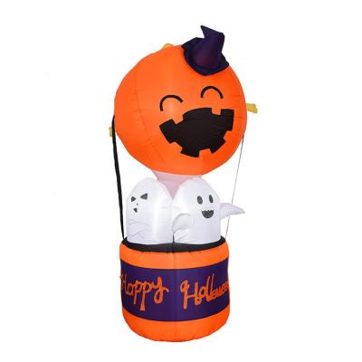 China Party Decorations Adorable Halloween Ghost And Pumpkin 1.8m LED Light Inflatable Decoration For Home Party for sale