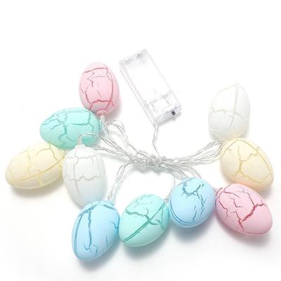 China Easter Egg 10 LED Easter Egg String Lights Battery Operated Pastel Lights for Easter, Party, Fireplace, Mantels for sale